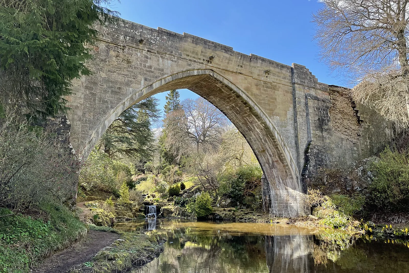 The Back Den Bridge, Kildrummy Castle Estate, Alford, Aberdeenshire — photograph 1