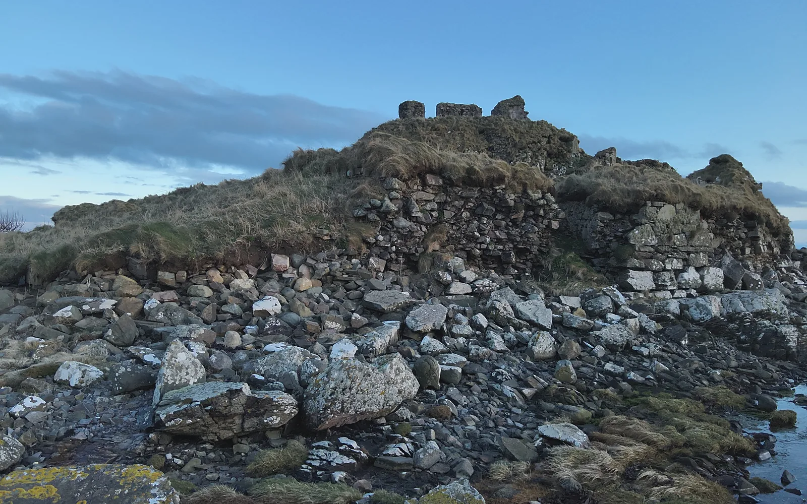 Dunyvaig Castle Phase 1 Conservation before restoration