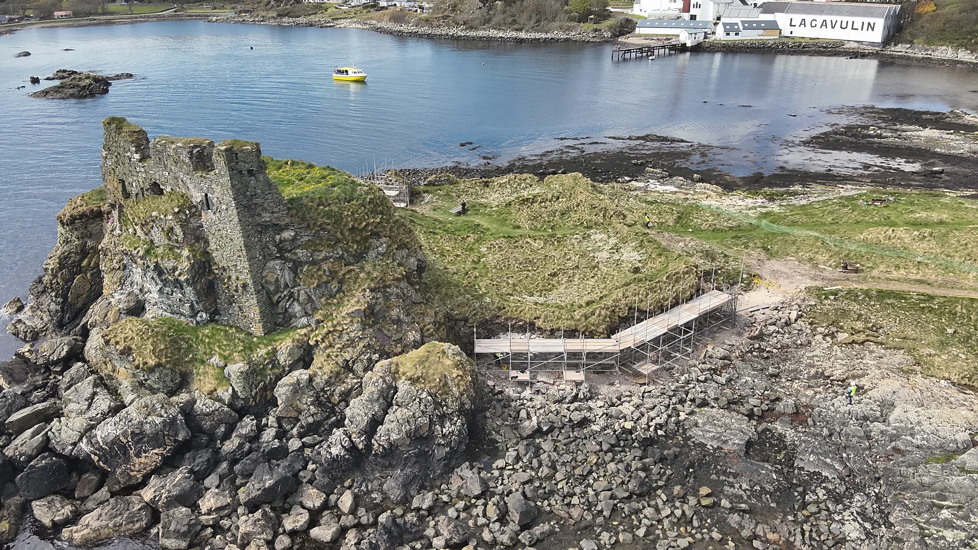 Dunyvaig Castle Phase 1 Conservation, Lagavulin Bay, Isle of Islay