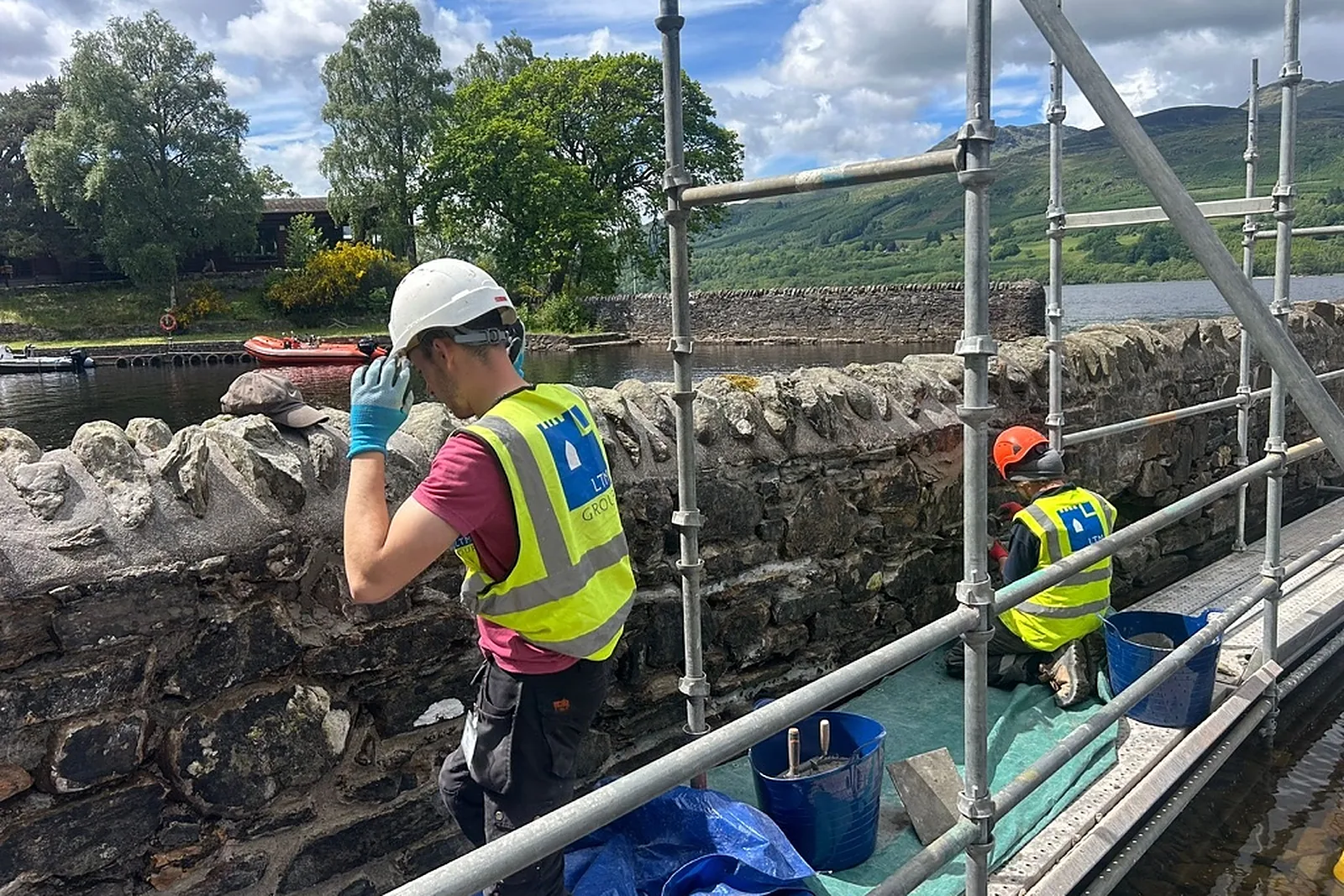Firbush Harbour Wall Repairs, Firbush Outdoor Centre, Loch Tay, Perthshire — photograph 4