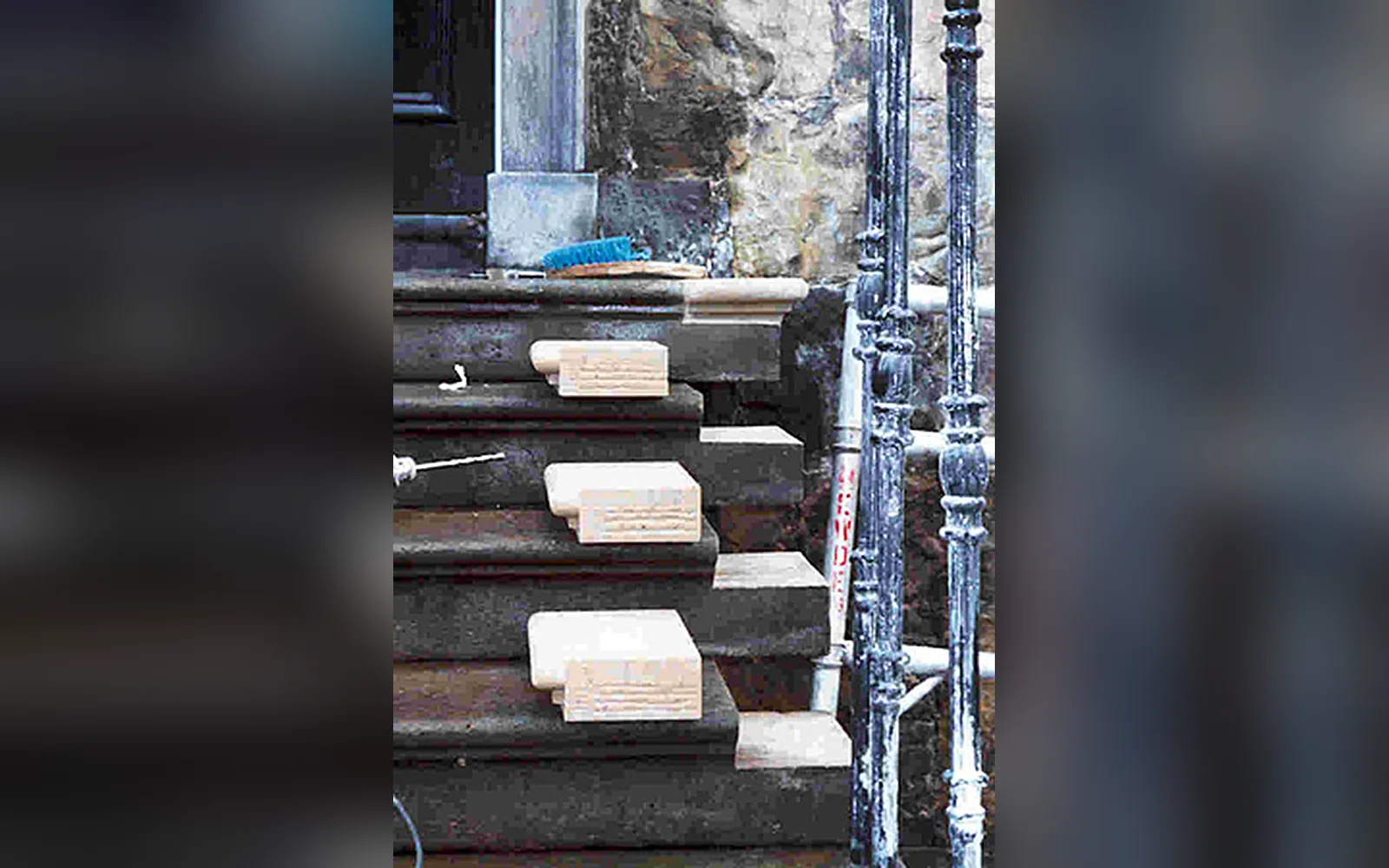 Georgian Steps, George Square before restoration