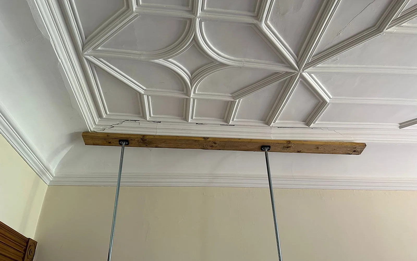 Glamis Castle Dining Room Ceiling before restoration