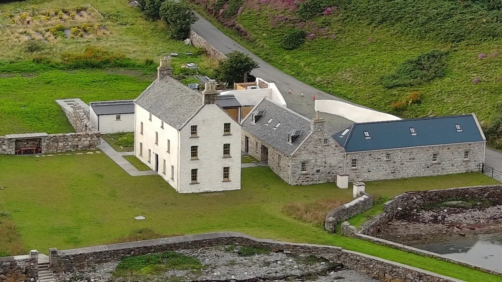Rodel House, Harris: the main house re-roofed and the East Range and Sail Loft rebuilt and slated