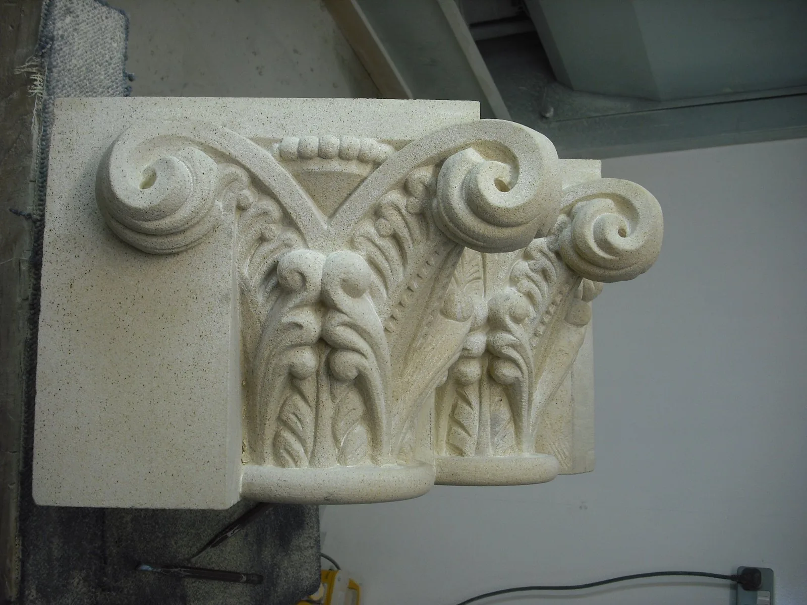 Carved capital with acanthus enrichment
