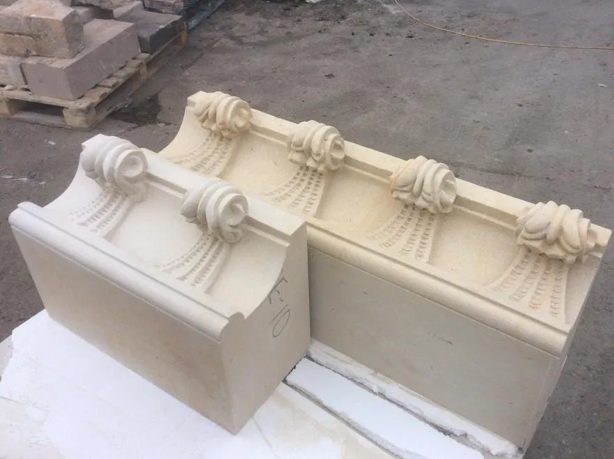 Carved cornice section